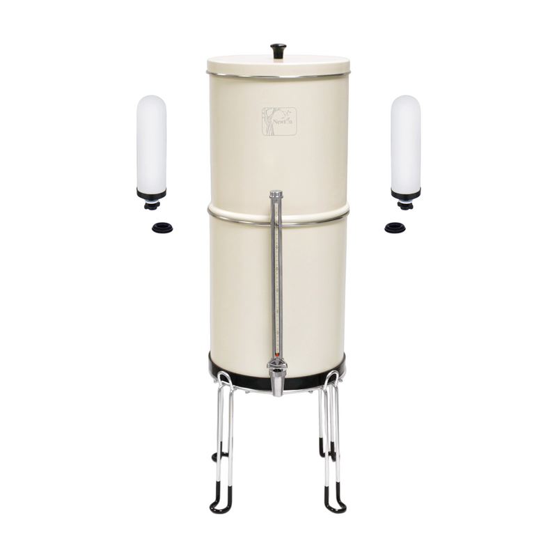Load image into Gallery viewer, Newton 8.5 Litre Gravity-Powered Water Filter System Black and White
