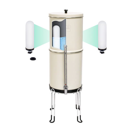 Newton 8.5 Litre Gravity-Powered Water Filter System Black and White